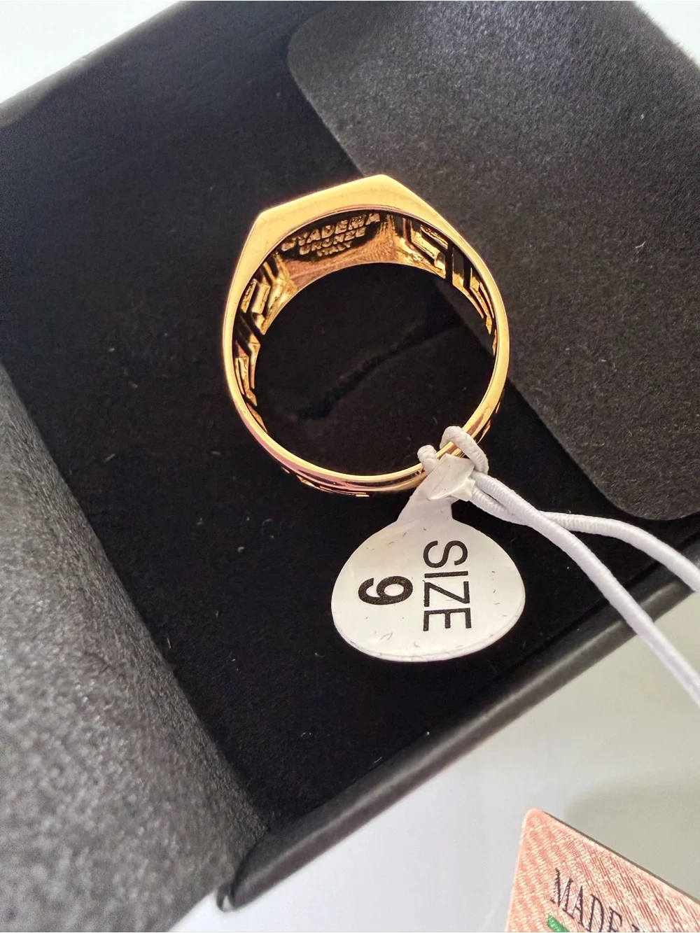 14k Gold Medusa head Signet Ring
